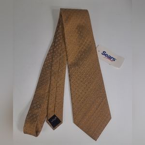 Forsyth | Sears NWT Mens 100% Silk Gold Tie